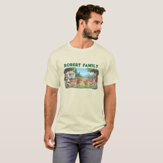 Anpassad familjenamn Söt camping T-shirt för semes