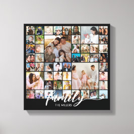 Anpassad familjeporträttsfotocollage 50 bilder