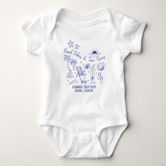 Anpassad familjes sommarstrandresa gruppmatchande t shirt (Framsida)