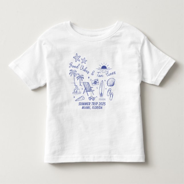 Anpassad familjes sommarstrandresa gruppmatchande t shirt (Framsida)
