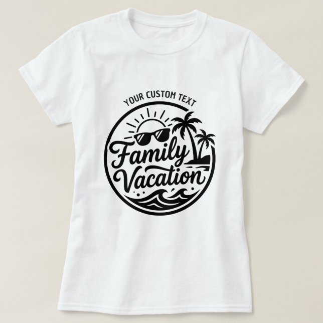 Anpassad familjesemester 2026 t shirt (Design framsida)