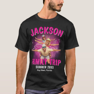 Anpassad familjesemester fotograferad vintage boot t shirt