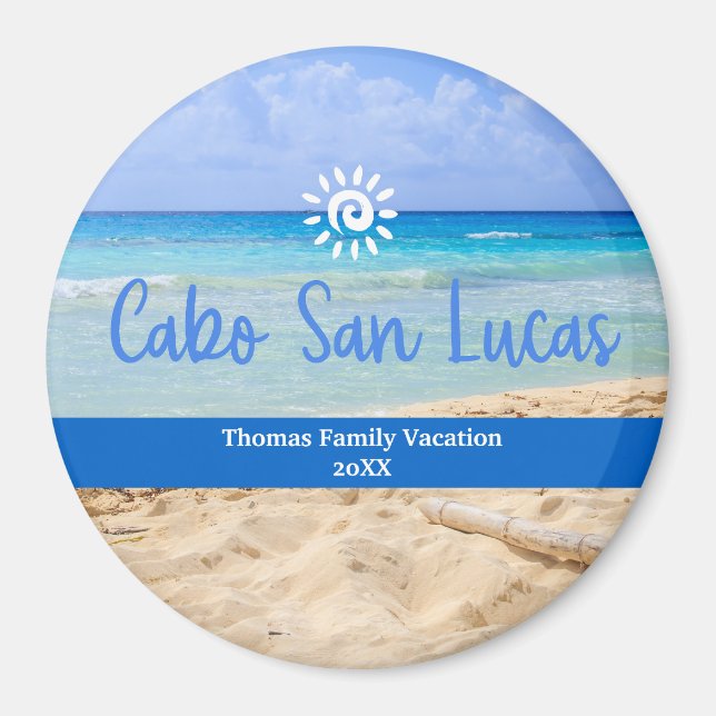 Anpassad familjesemester i Cabo San Lucas jul Magnet (Framsidan)