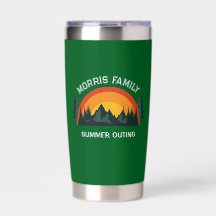 Anpassad familjesemester Retro Mountain Tumbler