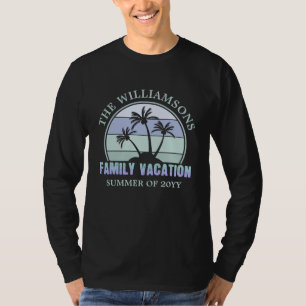 Anpassad familjesemester strand tropisk ö t shirt