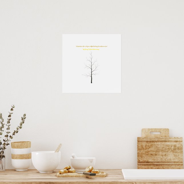 Anpassad familjestam: Elegant minimalistisk konst Poster (Kök)
