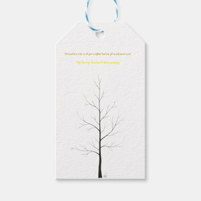 Anpassad familjestam: Elegant minimalistisk konst Presentetikett (Framsidan)