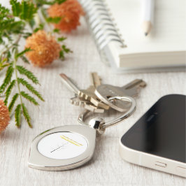 Anpassad familjestam: Elegant minimalistisk konst Swirl Silverfärgad Nyckelring