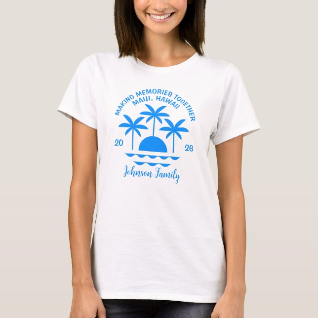 Anpassad familjs basic t-shirt för män (Framsida)