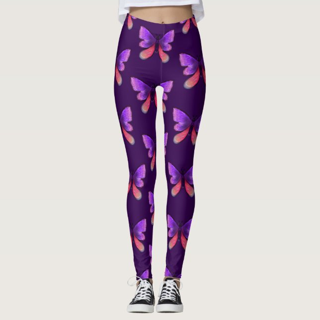 Anpassad Fantasy Naturkonst Leggings (Framsida)