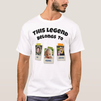 Anpassad Farfar Foto Retro Denna Legend Tillhör T Shirt