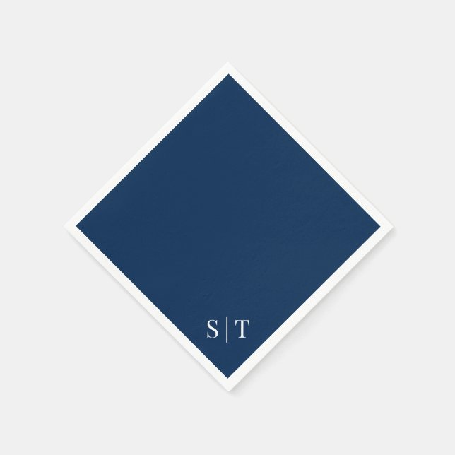 Anpassad färg hörn Bröllopsmonogram servett (Hörn)