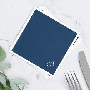 Anpassad färg hörn Bröllopsmonogram servett