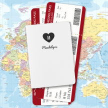 Anpassad färg monogram hjärta modern script