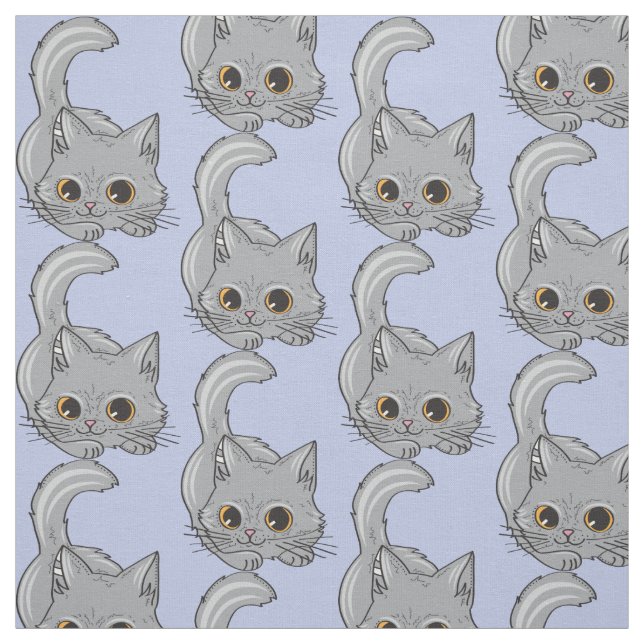 Anpassad färg Sött kattunge tyg (Provkarta)