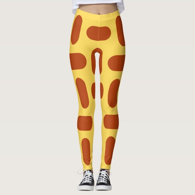 Anpassad färgmönster leggings (Framsida)
