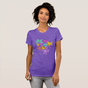 anpassad färgrik modern blommig söt feminin t shirt