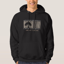 Anpassad Fars dag Barcode Hoodie