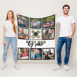 Anpassad Fars Dag Bästa Pappa Genom Par 8 Foto Col Fleecefilt