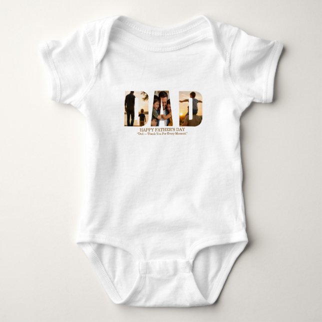Anpassad Farsdags Fotocollage-kort T Shirt (Framsida)