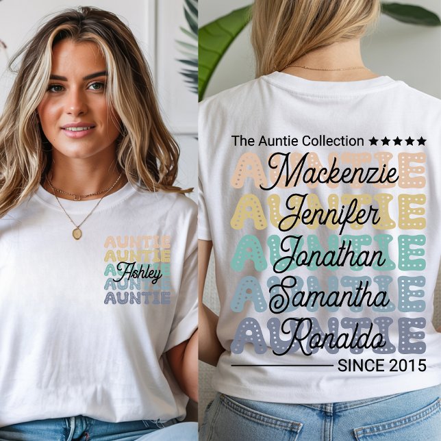 Anpassad Faster T-shirt, Retro Faster Tee för jul (Auntie Shirt, Aunt Gift, Auntie Established Shirt, Aunt Shirt Christmas Gift, Aunt Gift for Sister,)