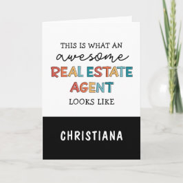 Anpassad Fastighetsmäklare Rollig Awesome Realtor Kort