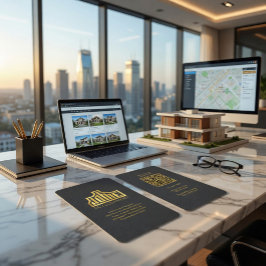 Anpassad Fastighetsmäklarkort med QR-kod Visitkort