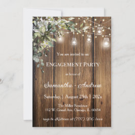 Anpassad fästningsinbjudan med rustik tema inbjudningar