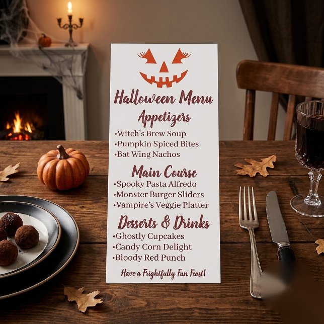 Anpassad feminil jack o lykta pumpa halloween meny (Skapare uppladdad)