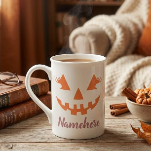 Anpassad feminint Jack O Lantern-pumpa Halloween Benporslin Mugg