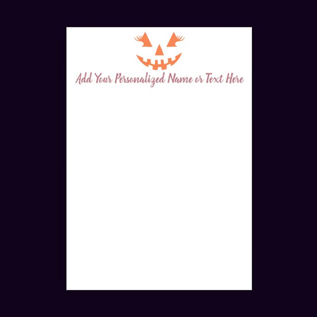 Anpassad feminint Jack O Lantern-pumpa Halloween Brevhuvud (Skapare uppladdad)