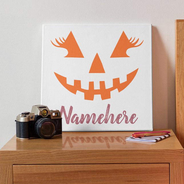 Anpassad feminint Jack O Lantern-pumpa Halloween Canvastryck (Skapare uppladdad)