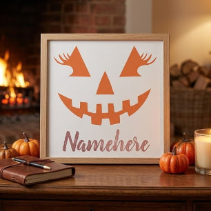 Anpassad feminint Jack O Lantern-pumpa Halloween Fototryck