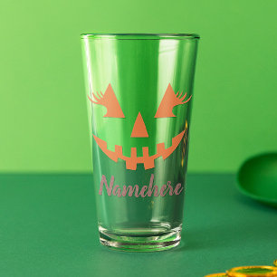 Anpassad feminint Jack O Lantern-pumpa Halloween Glaskopp