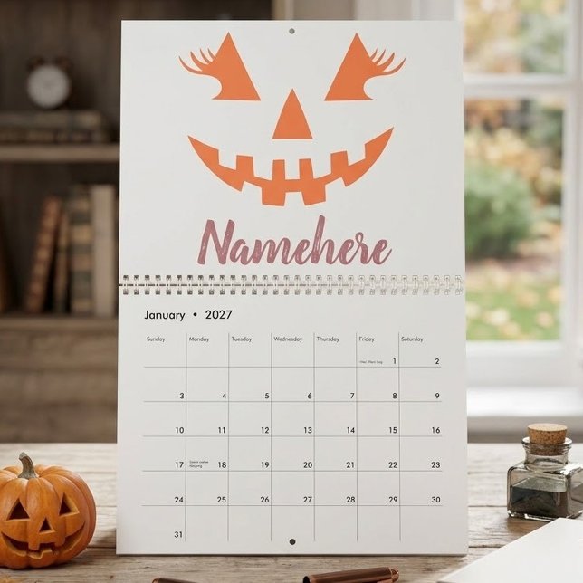 Anpassad feminint Jack O Lantern-pumpa Halloween Kalender (Skapare uppladdad)
