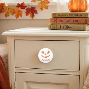 Anpassad feminint Jack O Lantern-pumpa Halloween Knopp