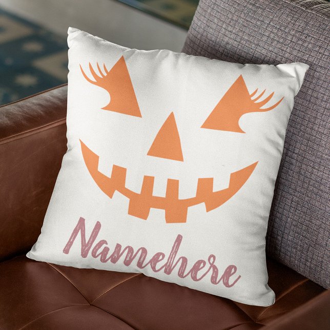 Anpassad feminint Jack O Lantern-pumpa Halloween Kudde (Skapare uppladdad)