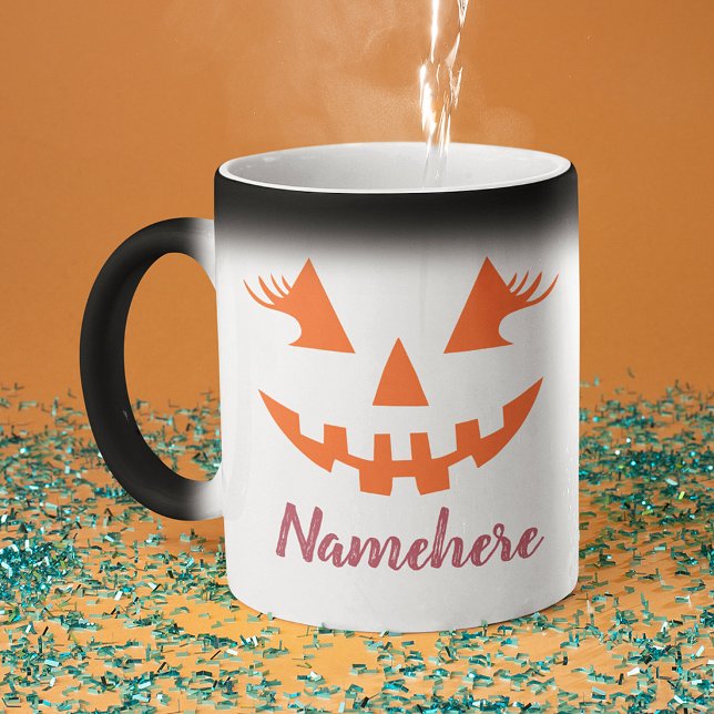 Anpassad feminint Jack O Lantern-pumpa Halloween Magisk Mugg (Skapare uppladdad)
