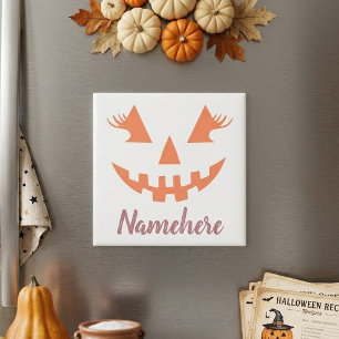 Anpassad feminint Jack O Lantern-pumpa Halloween Magnet