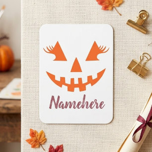 Anpassad feminint Jack O Lantern-pumpa Halloween Magnet