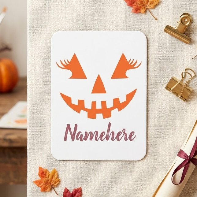 Anpassad feminint Jack O Lantern-pumpa Halloween Magnet (Skapare uppladdad)