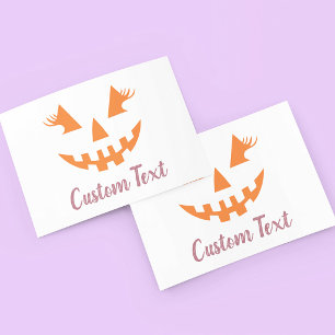 Anpassad feminint Jack O Lantern-pumpa Halloween Placeringskort