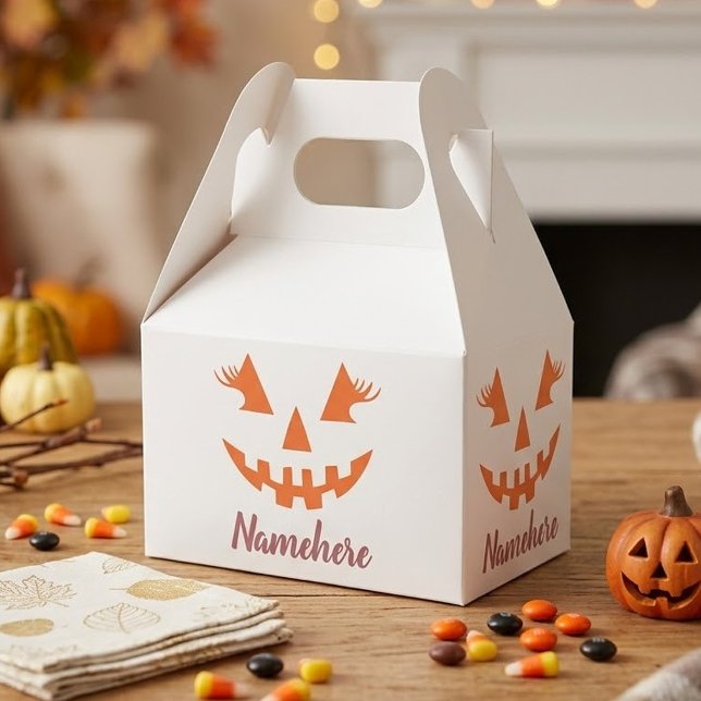 Anpassad feminint Jack O Lantern-pumpa Halloween Presentaskar (Skapare uppladdad)