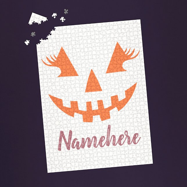 Anpassad feminint Jack O Lantern-pumpa Halloween Pussel (Skapare uppladdad)