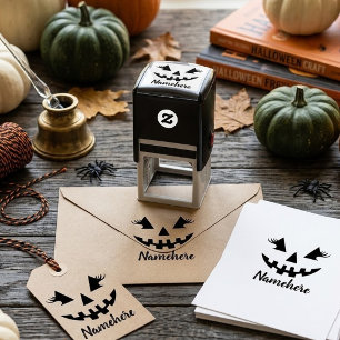 Anpassad feminint Jack O Lantern-pumpa Halloween Självfärgande Stämpel