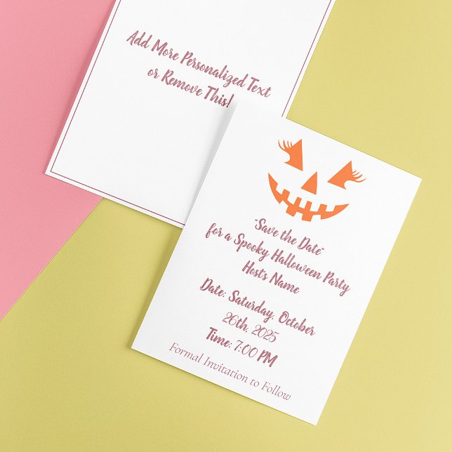 Anpassad feminint Jack O Lantern-pumpa Halloween Spara Datumet (Skapare uppladdad)