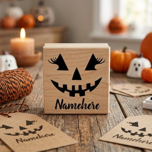 Anpassad feminint Jack O Lantern-pumpa Halloween Stämpel