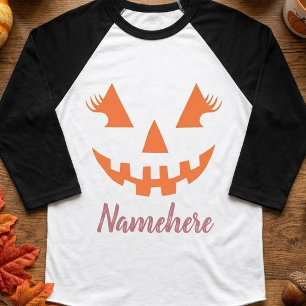 Anpassad feminint Jack O Lantern-pumpa Halloween T Shirt