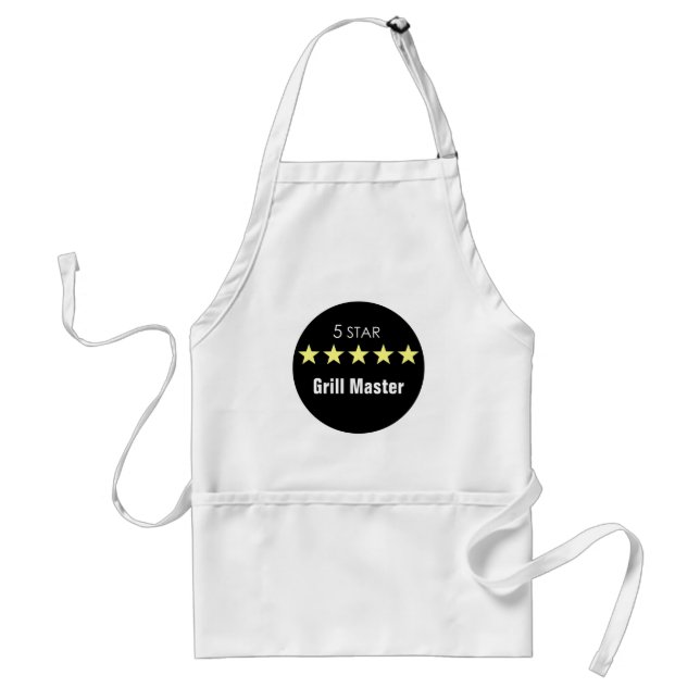 Anpassad Femstjärnig Pappa Chef Present BBQ Baknin Förkläde (Framsidan)