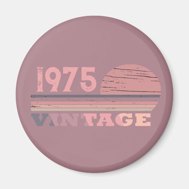 Anpassad femtio vintagar 50:e födelsedagsfesten magnet (Framsidan)